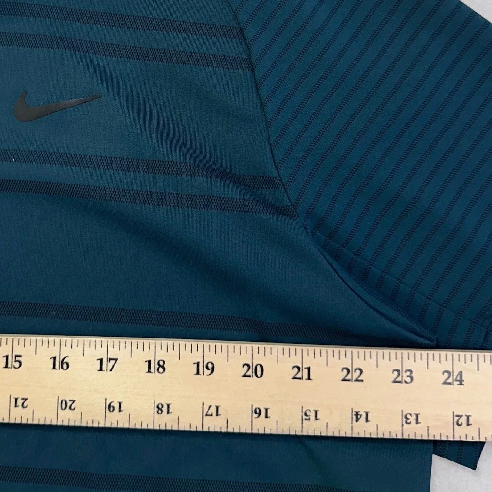 TIGER WOODS‎ Nike ZONAL COOLING Golf Polo Mens XL Dark Teal Performance Shirt